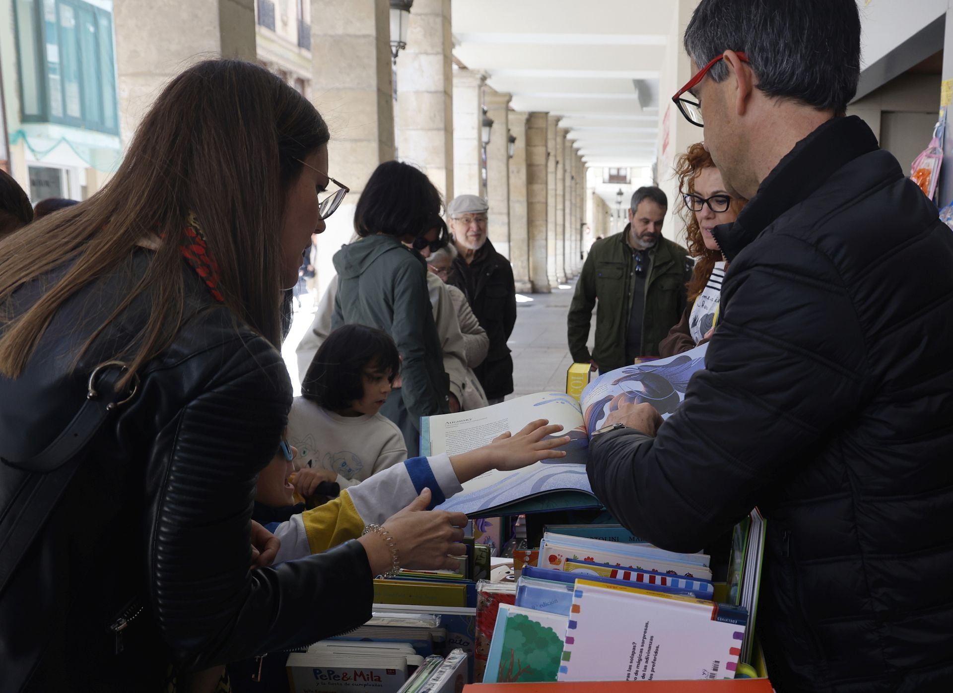 Books take the main street of Palencia