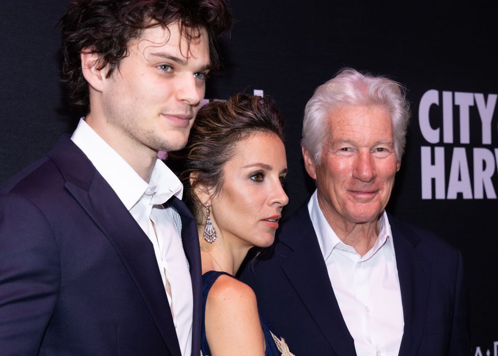 Alejandra and Richard Gere with the actor's son, Homer, on a solidarity night in New York