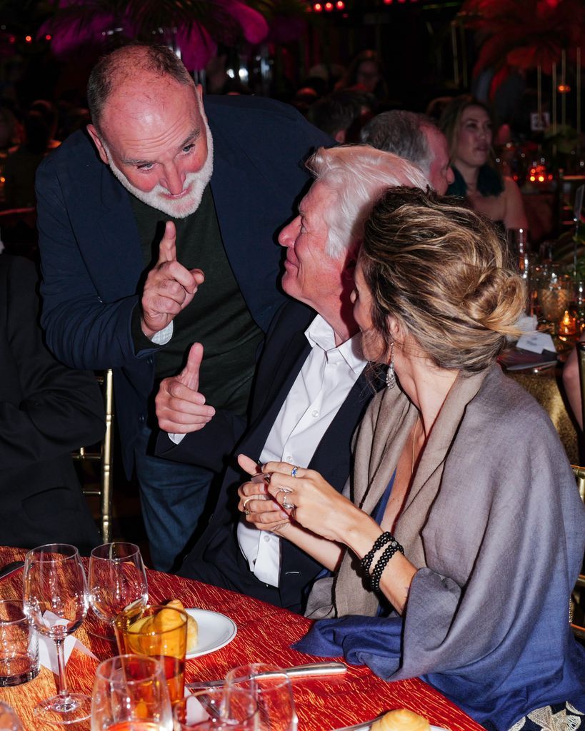 Alejandra and Richard Gere with Spanish chef José Andrés at the charity gala organized by City Harvest in New York