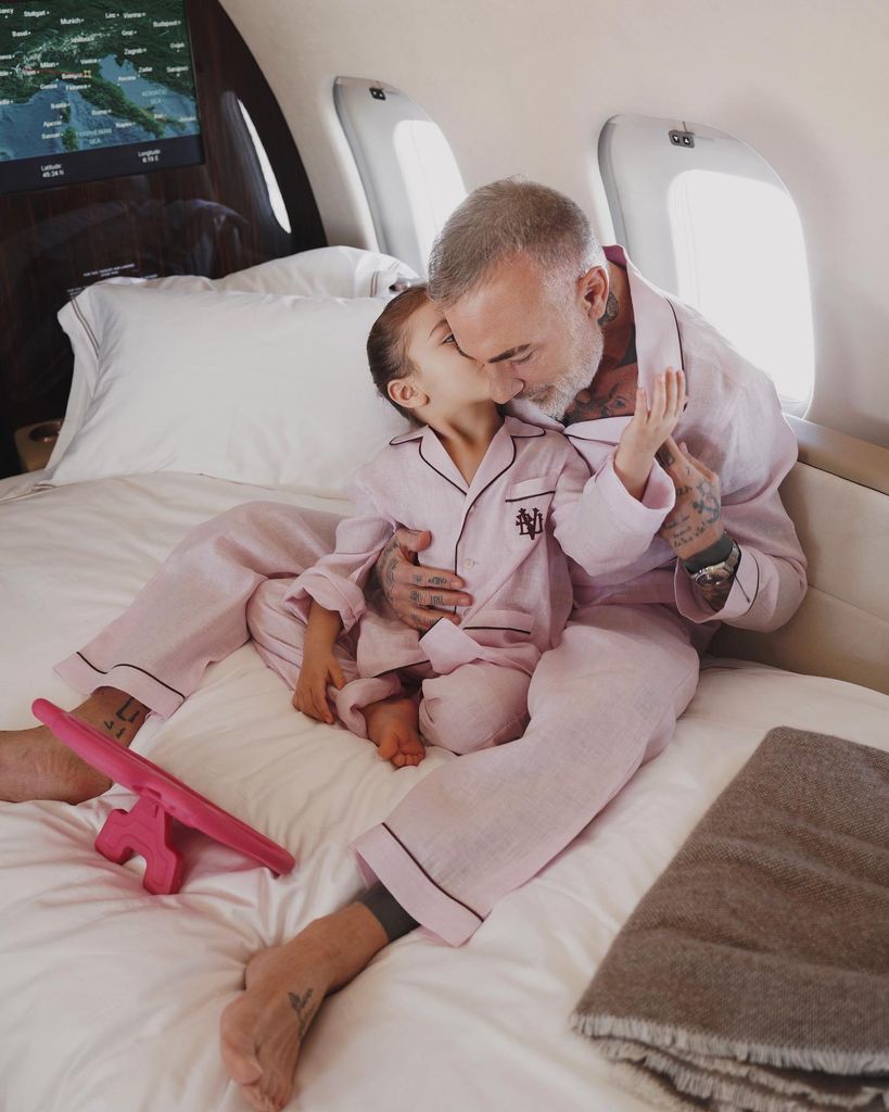 Gianluca Vacchi celebrated Father's Day with an emotional dedication to his daughter Blu Jerusalema, as well as a beautiful postcard.