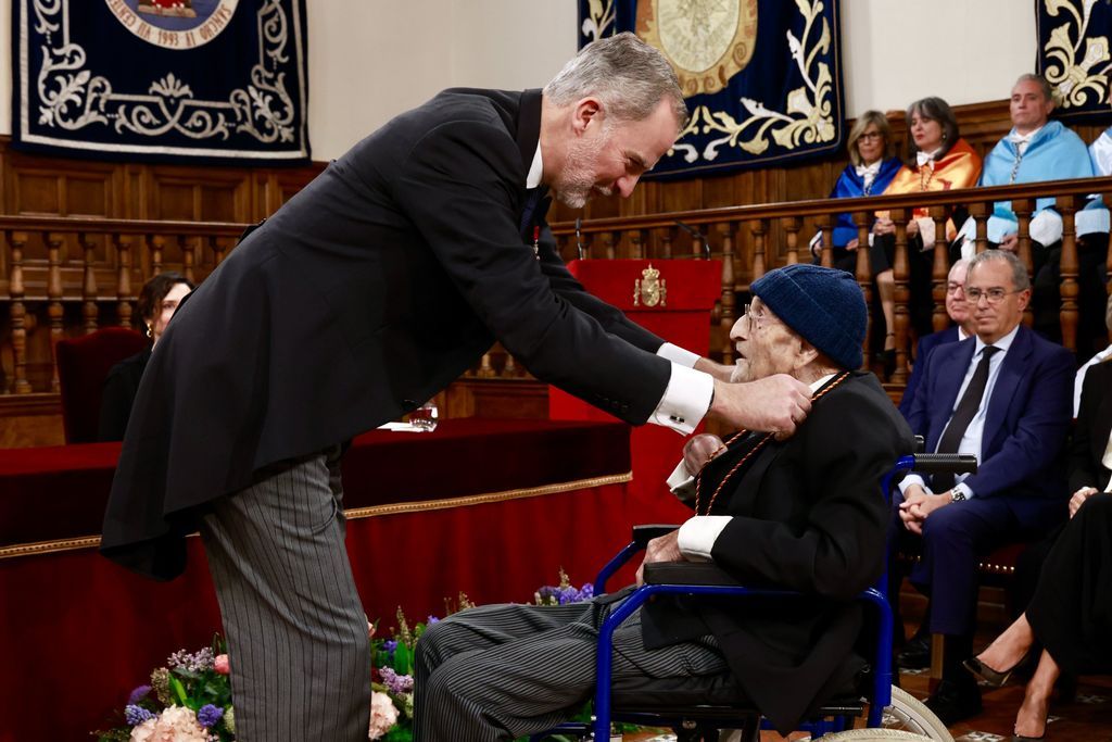 The Kings Felipe and Letizia at the Cervantes 2024 Award that has been delivered to Álvaro Pombo