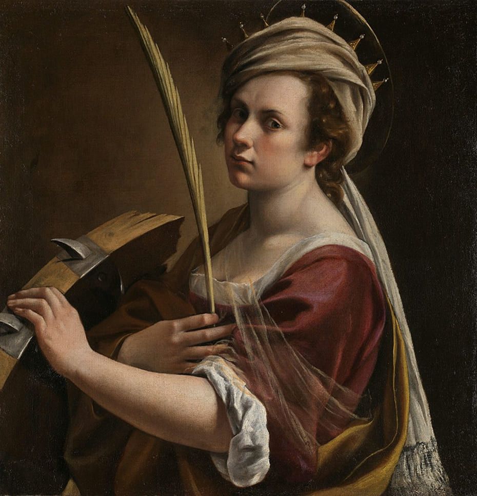 Self-portrait of Santa Catalina as Alexandria, 1615-1617, Artemisia Gentileschi. The National Gallery, London