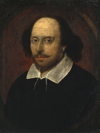William Shakespeare, English playwright, left
