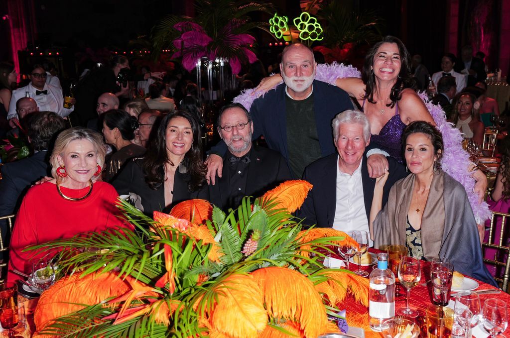 Alejandra and Richard Gere with Spanish chef José Andrés and actor Jean Renó at the charity gala organized by City Harvest in New York