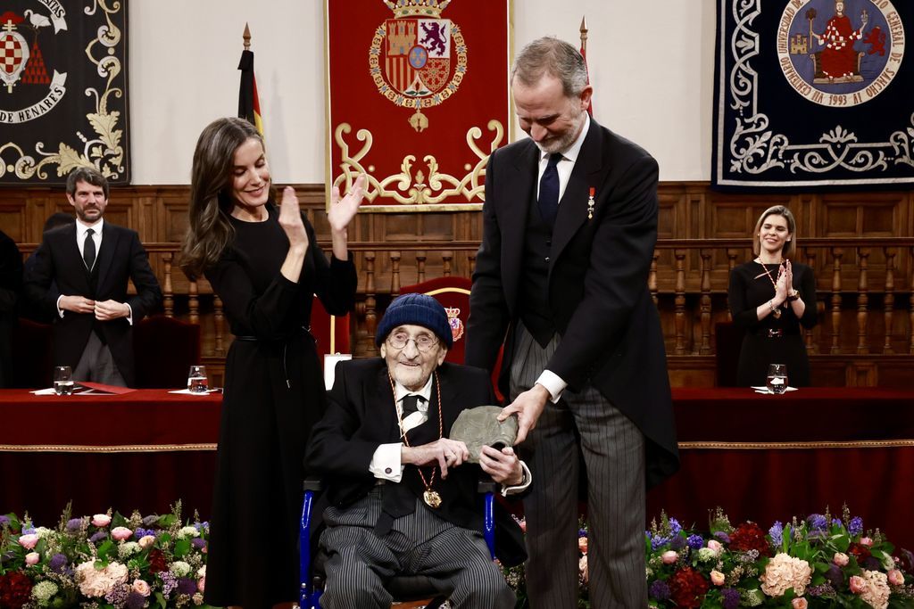 The Kings Felipe and Letizia at the Cervantes 2024 Award that has been delivered to Álvaro Pombo