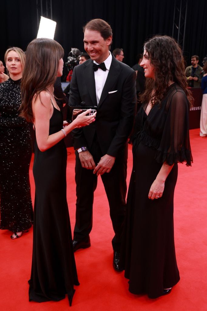 Rafael Nadal and his wife Mery Perelló attended the Laureus World Sports Awards, in Madrid, Spain.