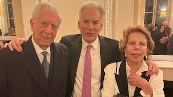 Mario Vargas Llosa, his son