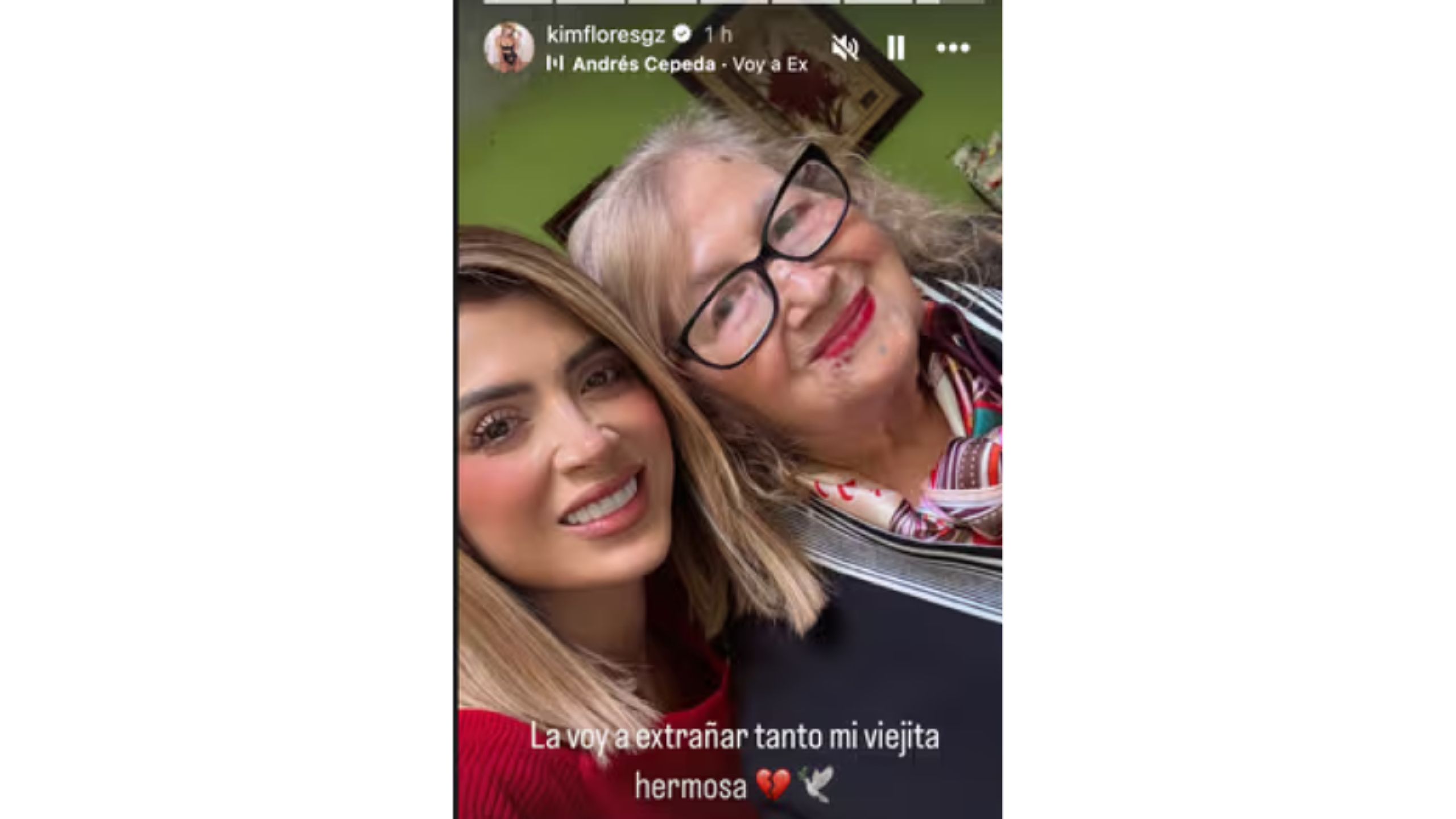 How did Kimberly Flores react to the loss of his grandmother?