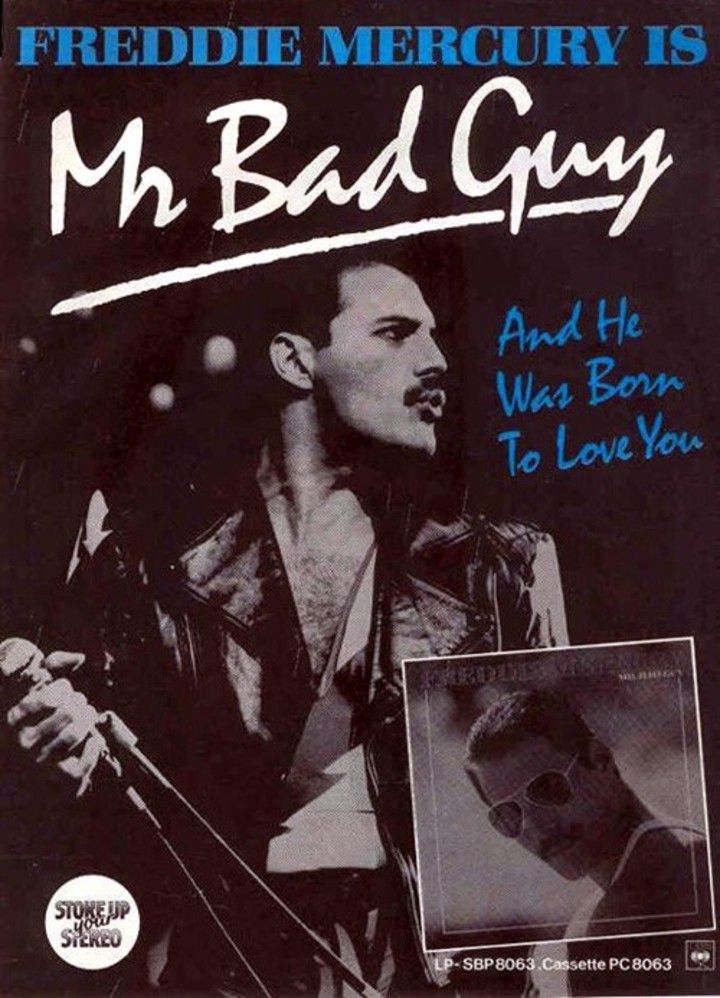 The promotion poster of the solo album of Freddie Mercury.