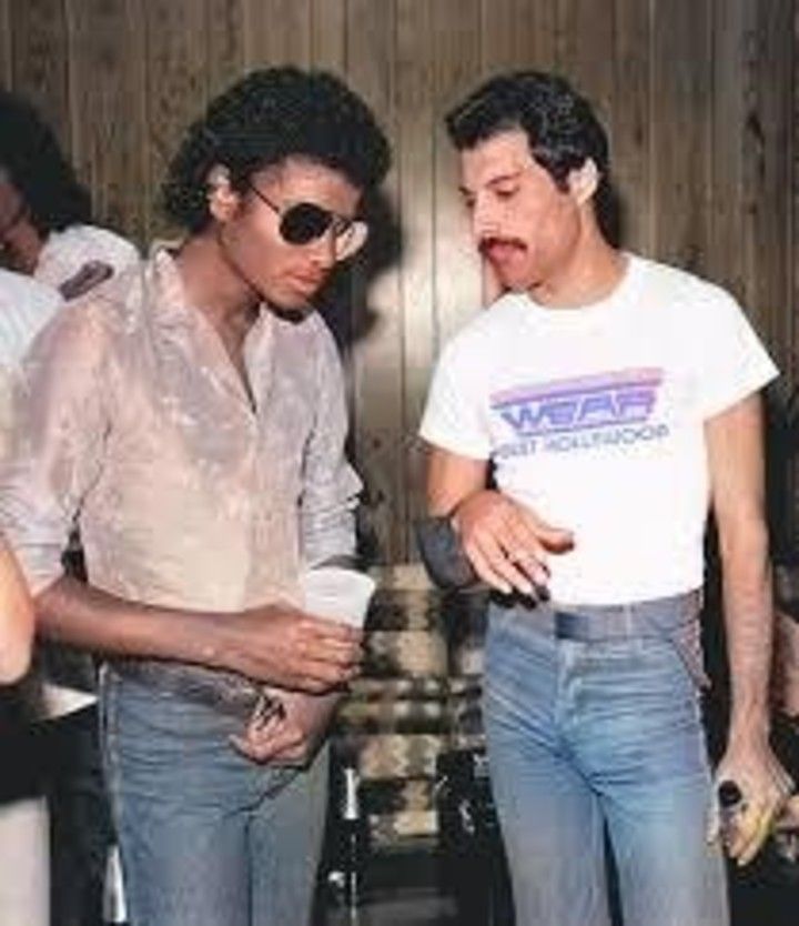 Freddie Mercury next to Michael Jackson. Photo iG
