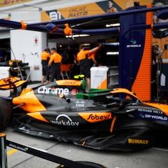 Alonso observes a McLaren, last year in Montreal.