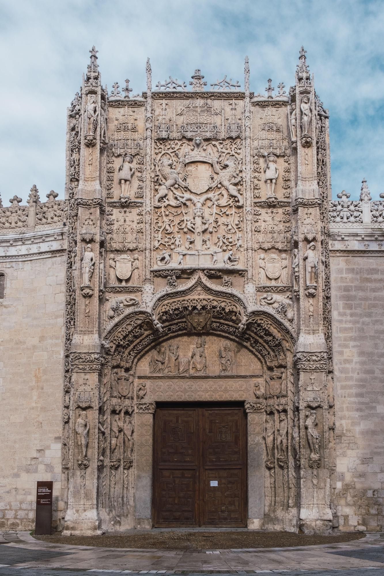The facade of the San Gregorio Valladolid College.