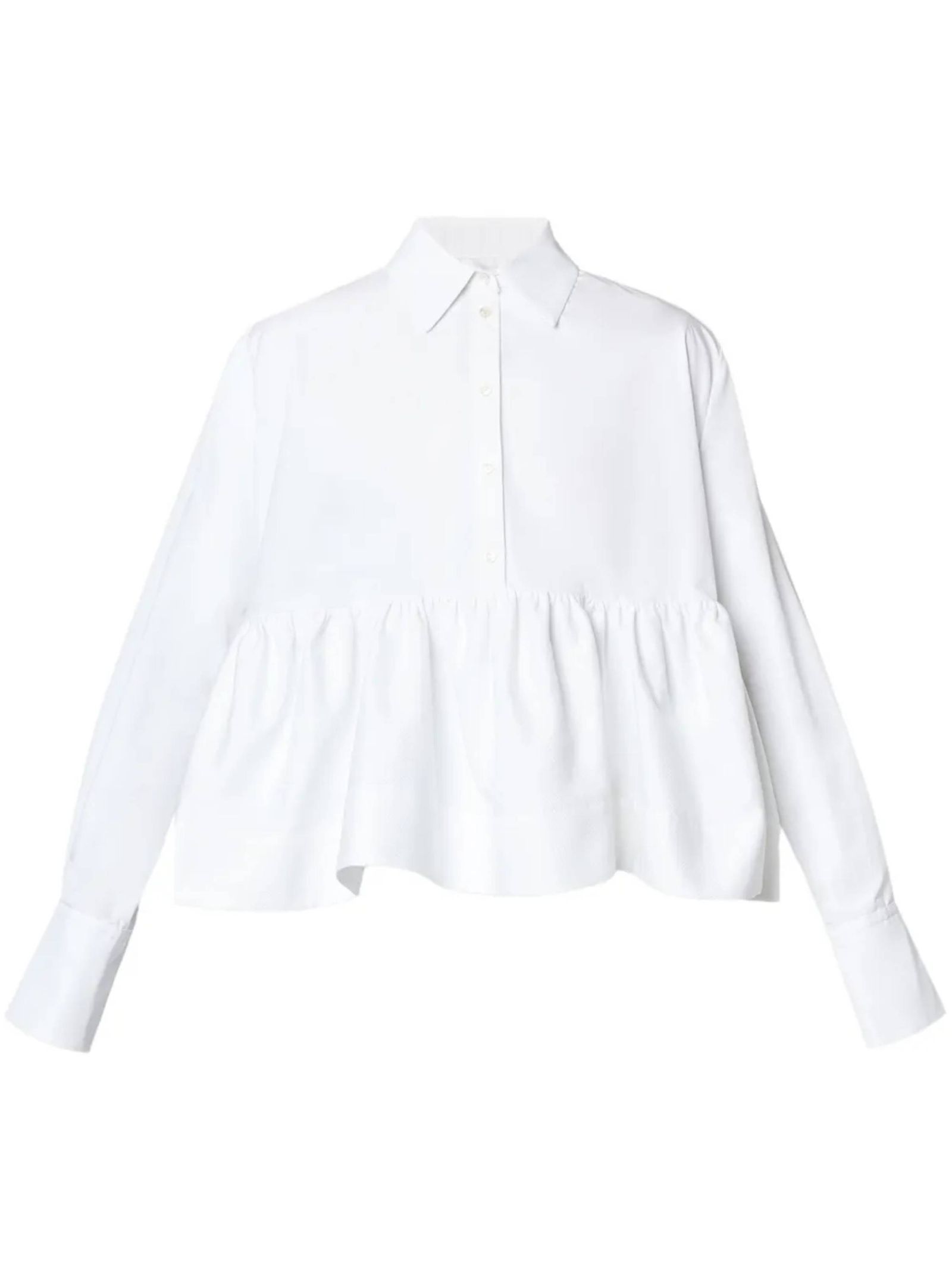 White shirt with Erdem flyers.