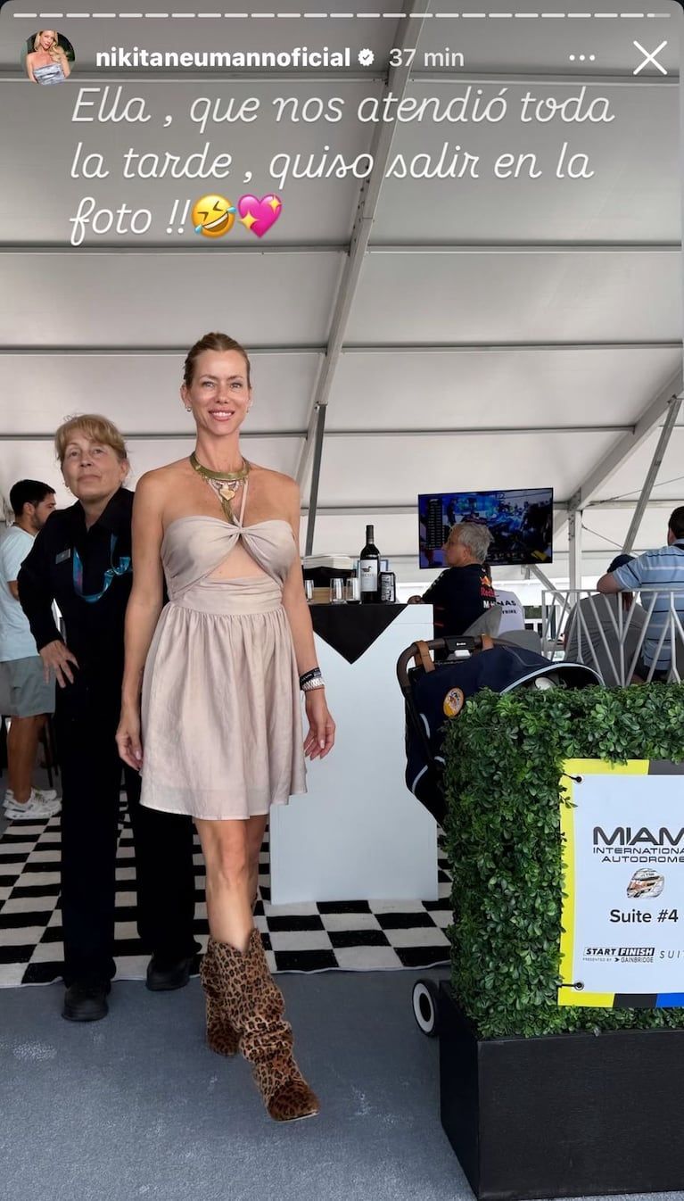 Nicole Neumann at the Miami Grand Prix of Formula 1 (Photo: Instagram capture)