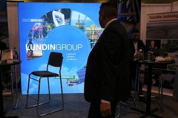 A stand by Lundin Mining