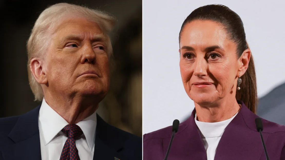 US President Donald Trump, and the president of Mexico, Claudia Sheinbaum.