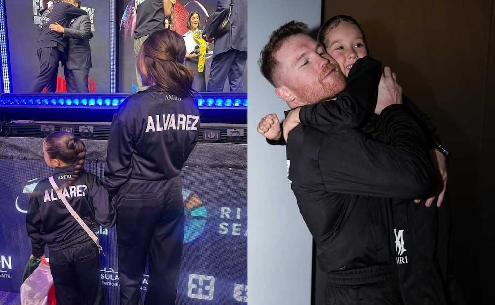 Fernanda Gómez and Saúl 'Canelo' Álvarez with their daughter María Fernanda / Photos: Instagram @Fernandagmtz
