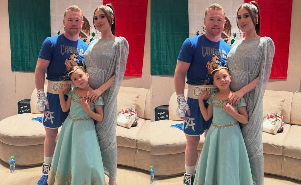 Saúl 'Canelo' Álvarez with his wife Fernanda Gómez and his daughter María Fernanda / Photo: Instagram @Fernandagmtz