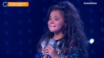 The little girl has cried for