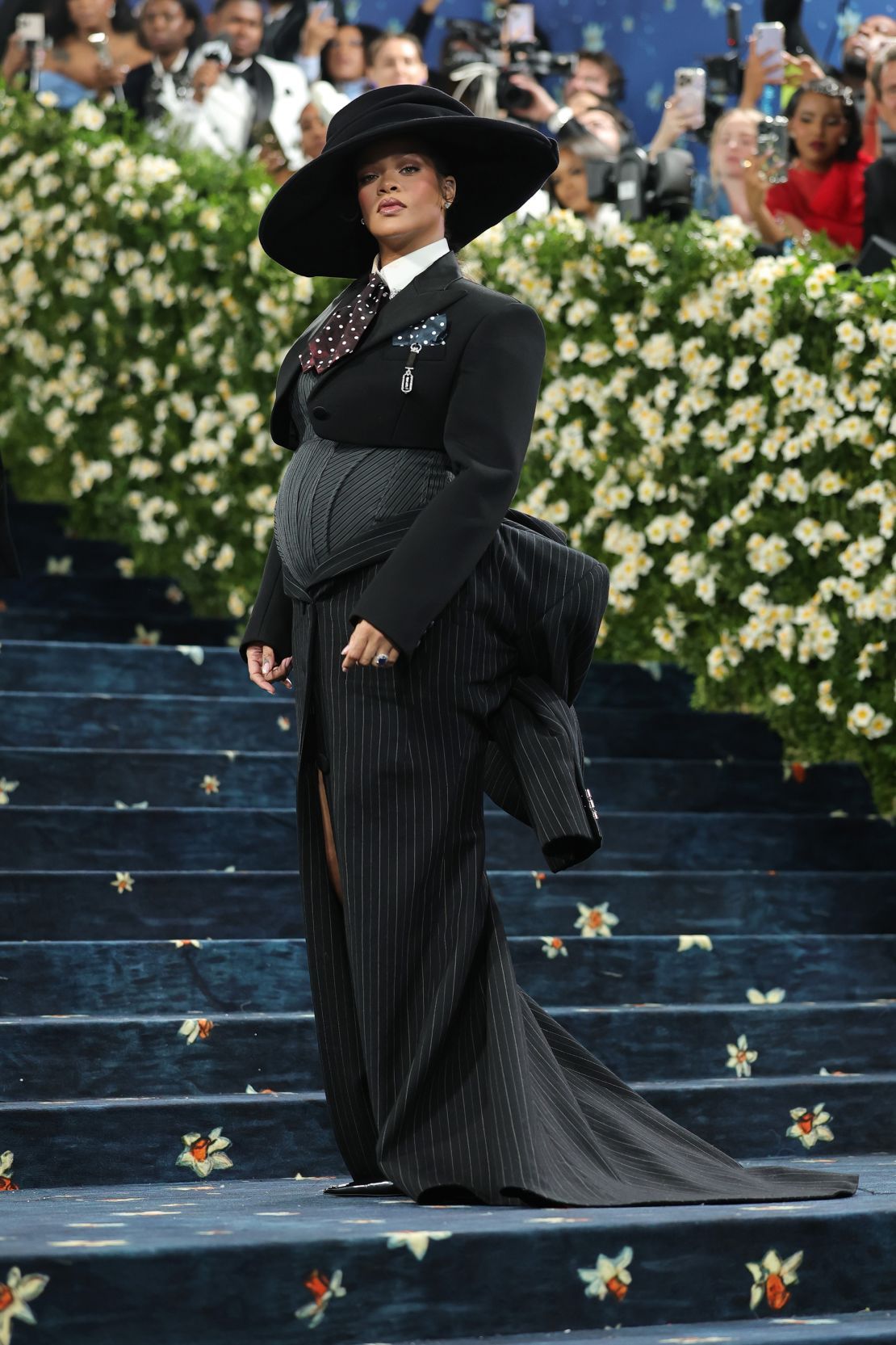 The very last to arrive, Rihanna delivered on the