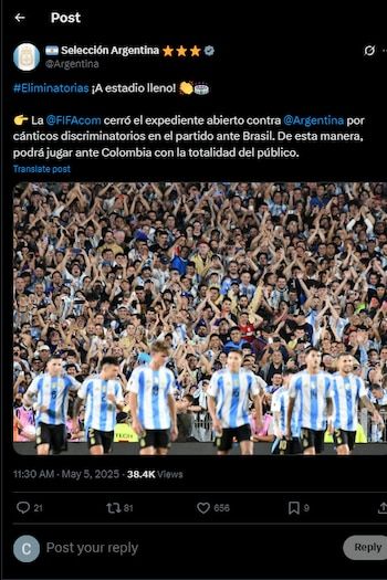 The albiceleste will have public in