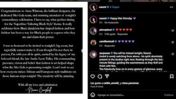 Naomi Campbell expressed his emotion