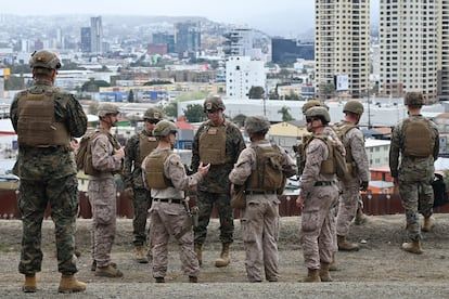 Marines' body troops in San Diego, United States, on February 7, 2025.