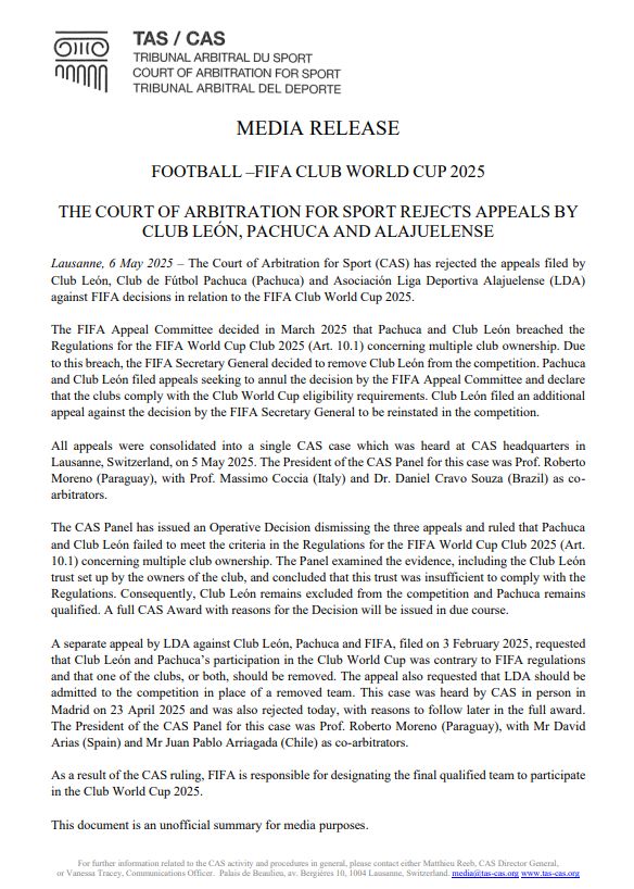 The TAS statement