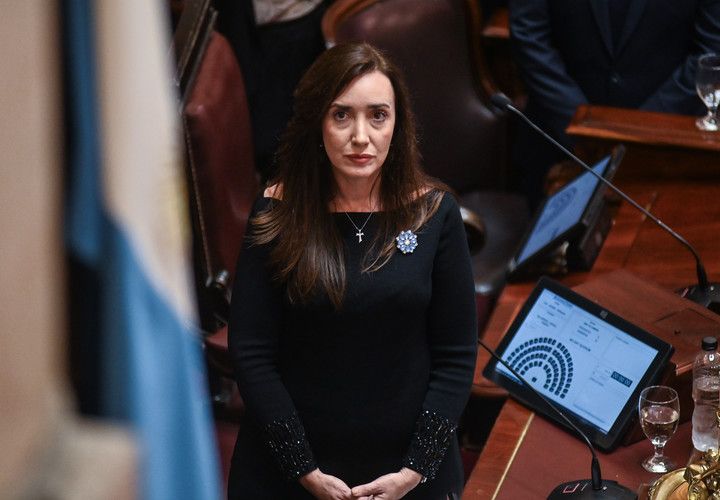 Victoria Villaruel during the session for Pope Francis. Photo Federico López Claro.