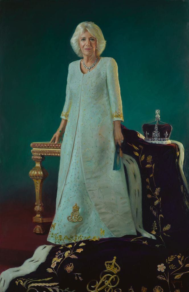 Queen Camilla's picture in her coronation