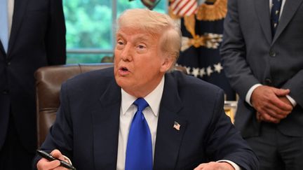 Donald Trump at the White House, in Washington (United States), May 5, 2025. (Alex Wroblewski / AFP)
