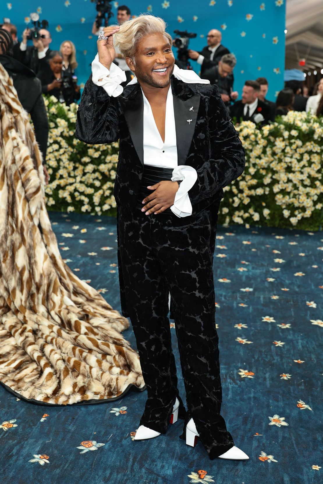 Stylist Law Roach, attending the Met Gala as an event consultant and partner for Burberry, sourced all his accessories from eBay, he told Vogue's livestream hosts — including his Cartier ring and Tiffany brooches.