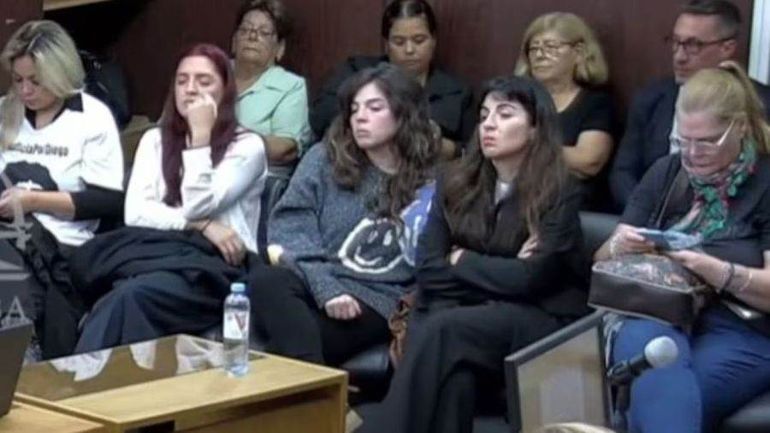 Giannina, Dalma and Jana Maradona during the trial that investigates the death of her dad, Diego Maradona. Giannina, Dalma and Jana Maradona during the trial that investigates the death of her dad, Diego Maradona.