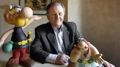 Albert Uderzo, Cooking of Astérix and Obélix with René Goscinny, in Paris on April 19, 2007.