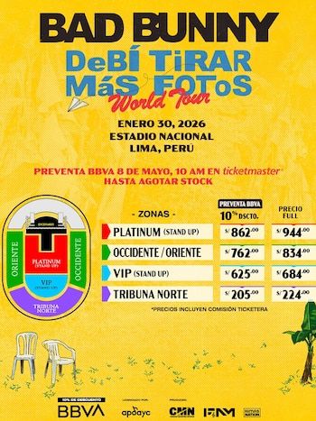 Prices for concert