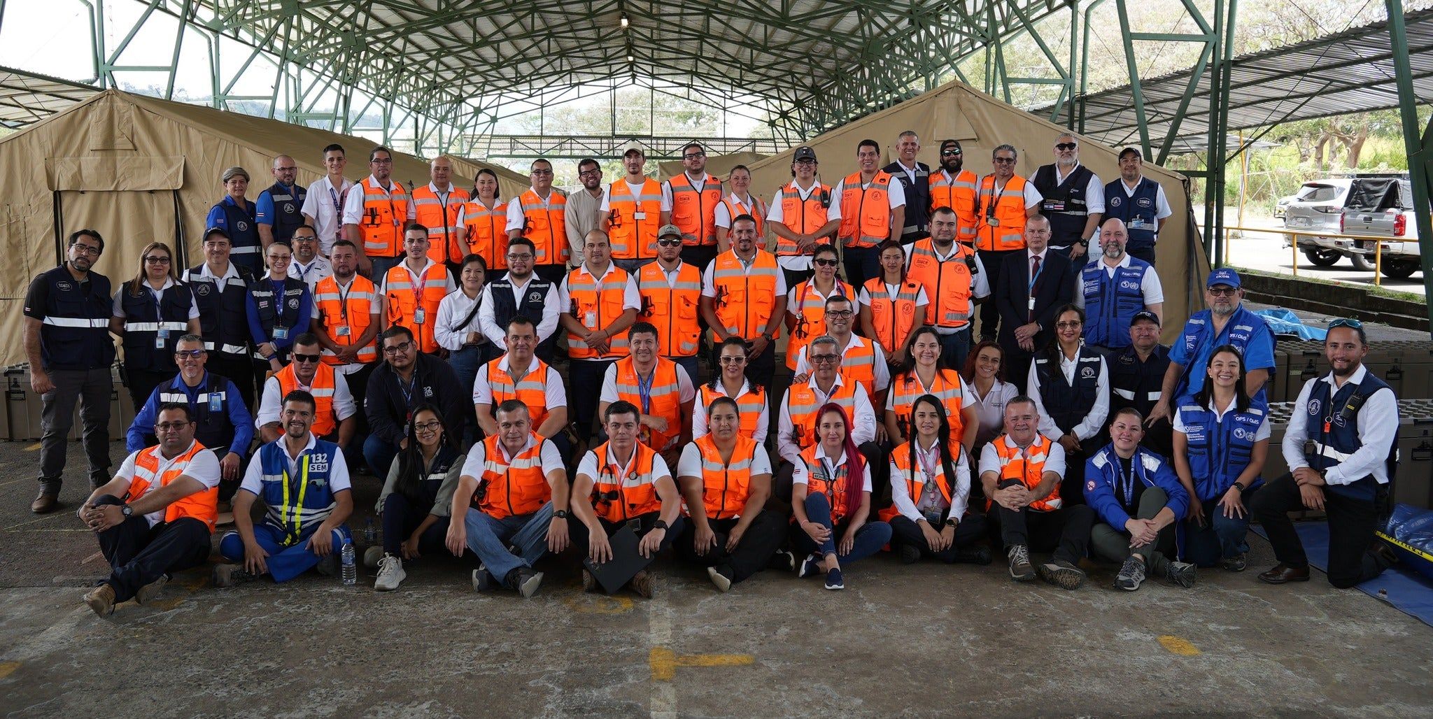 Group photo of all participants in the interoperability exercise emt