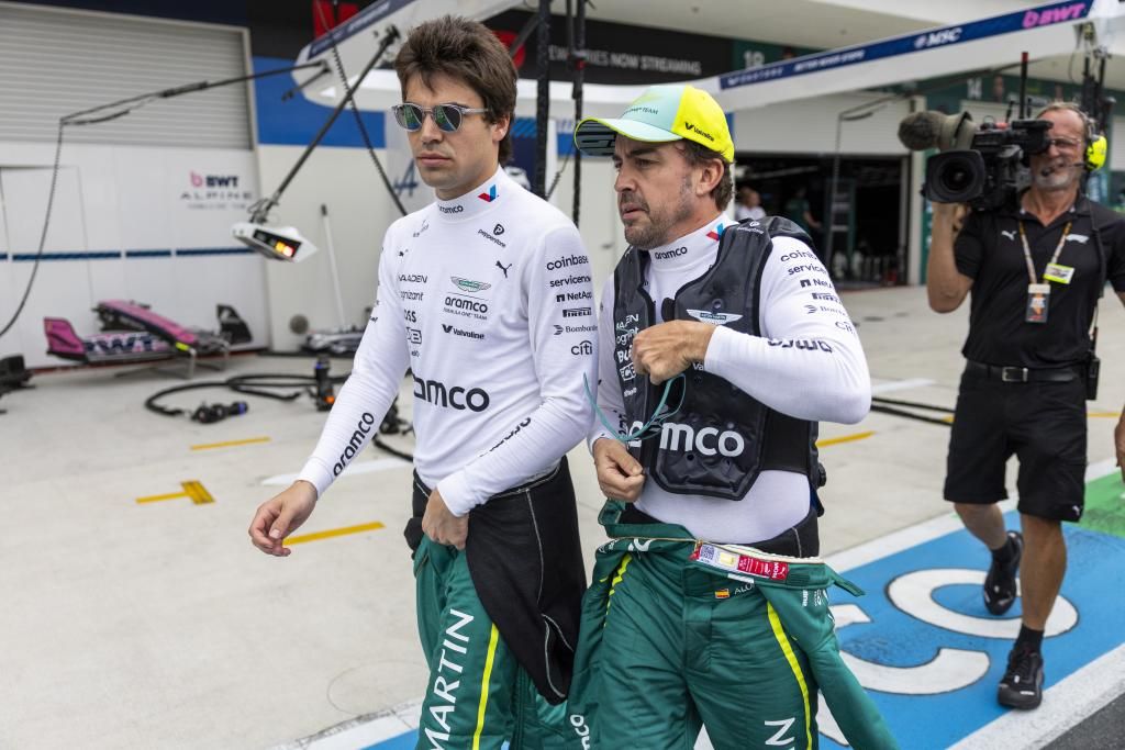 Stroll and Alonso speak in Miami.