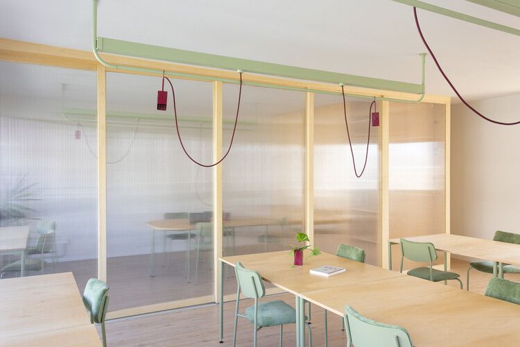 MIRADOR OFFICE / DODDS STUDY - INTERIOR PHOTOGRAPH, WOOD, LIGHTING, GLASS, CHAIRS