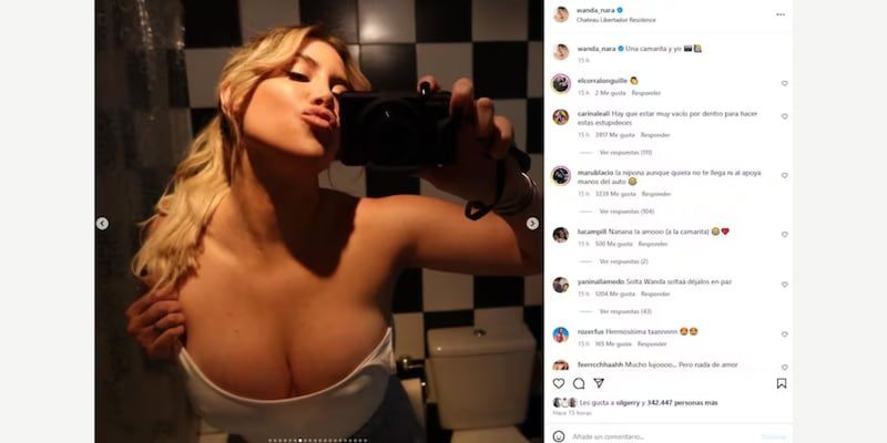 The hurtful messages Wanda Nara received for uploading photos up tone on her networks