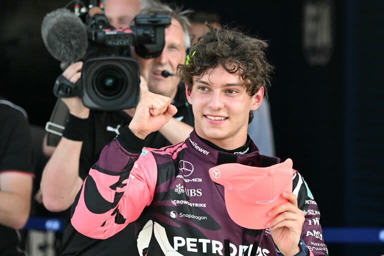 Andrea Kimi Antonelli during El Grand Prix de Miami (Photo by Chandan Khanna / AFP)
