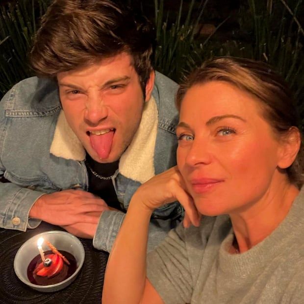 Ludwika Paleta with her son Nicolás Haza / Photo: Instagram