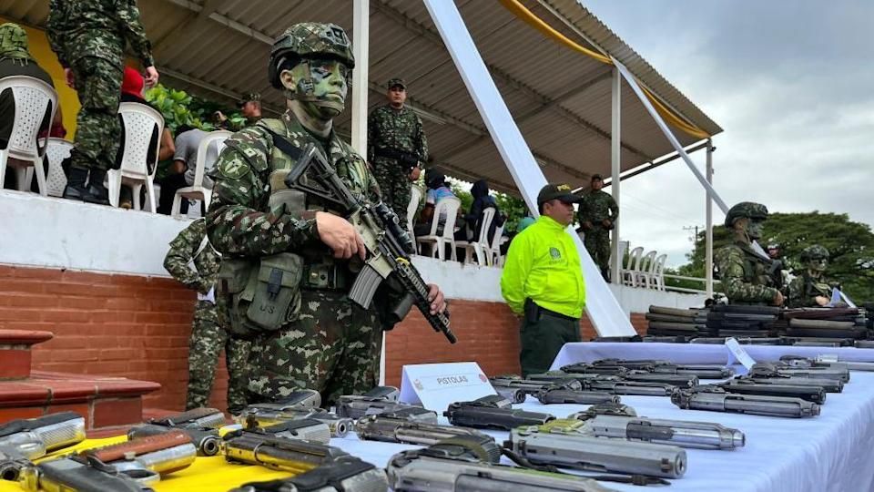 Colombian soldier after a military operation in the Catatumbo region, in the East of Colombia.