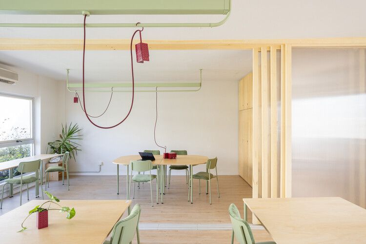 MIRADOR OFFICE / DODDS STUDY - INTERIOR PHOTOGRAPH, DINING, WOOD, LIGHTING, TABLES, CHAIRS