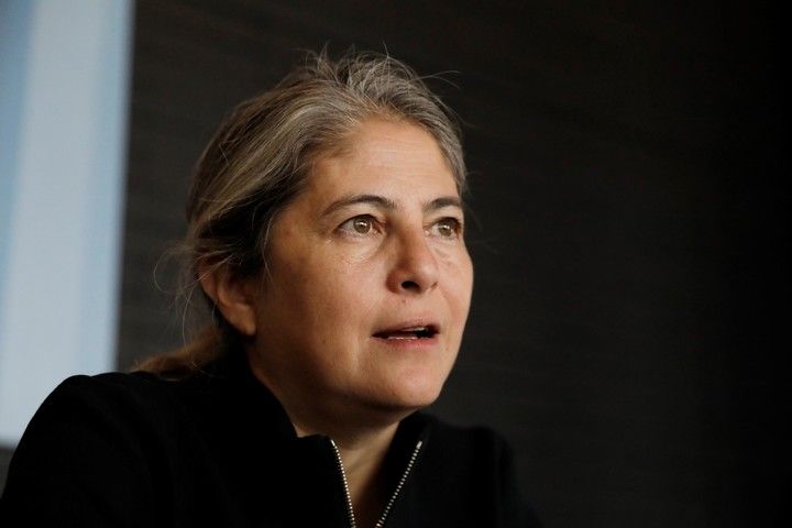 The Argentine writer Selva Almada speaks during an interview with EFE on April 21, 2023, in Bogotá (Colombia). EFE/ Carlos Ortega