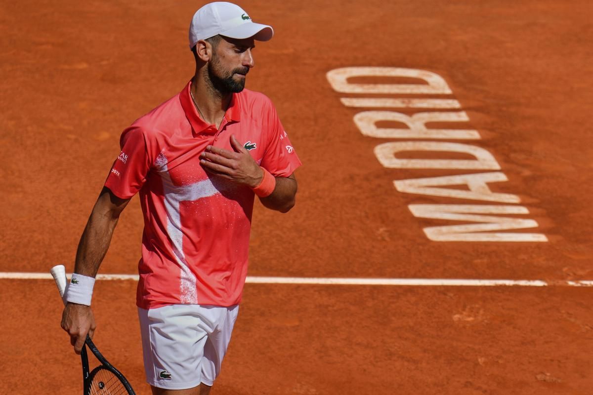 Novak Djokovic at Mutua Madrid Open.
