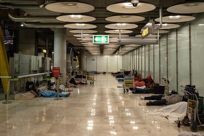 The plant one of Terminal 4 where the homeless people have been relocated.