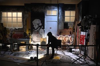 Banksy in a representation about