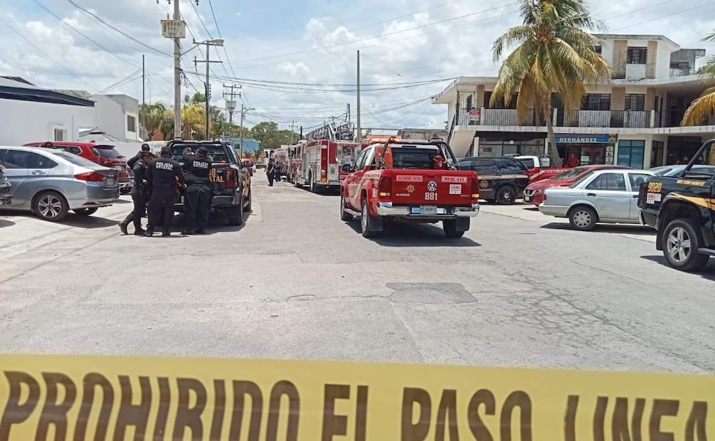 Security and firefighters came to the place to quell the flames (05/09/2025). Photo: Special