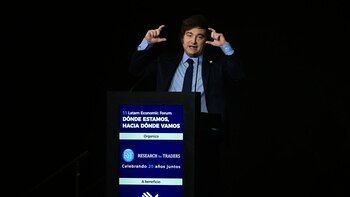 Javier Milei, yesterday in the