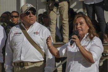 President Dina Boluarte arrived